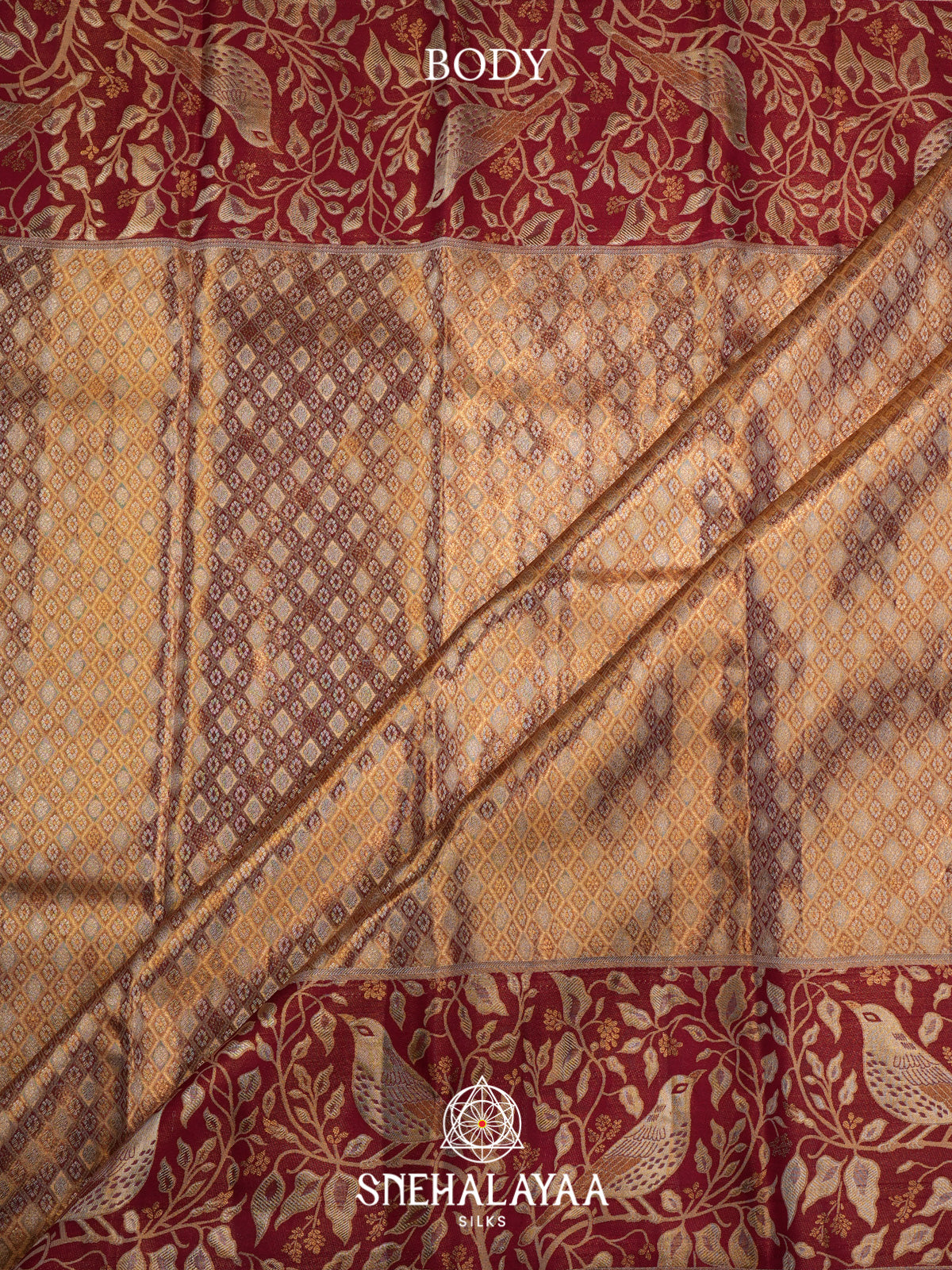 Maroon Kanjivaram Silk Saree