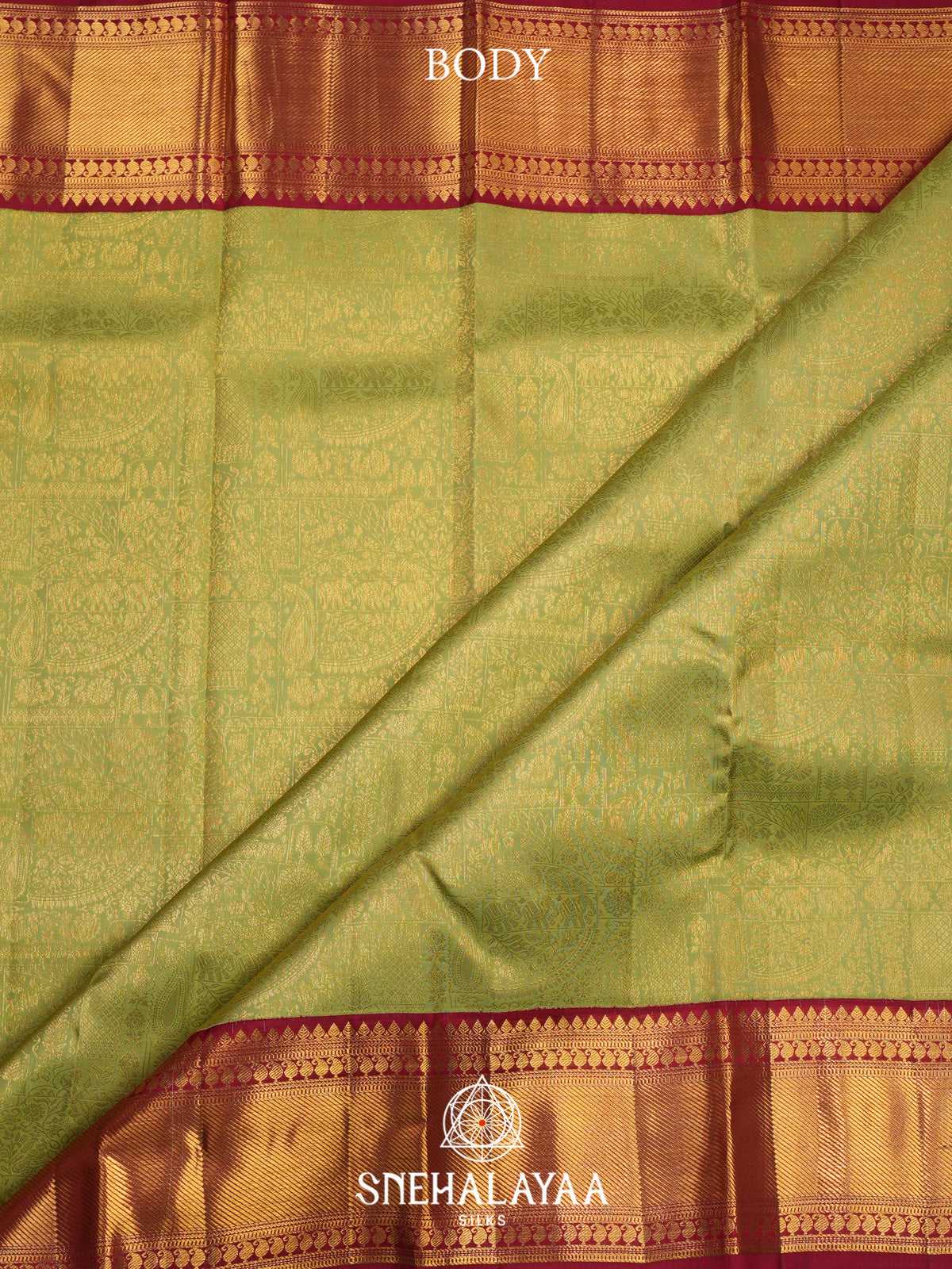 Pista Green Kanjivaram Silk Saree