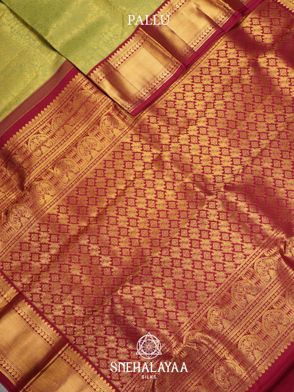 Pista Green Kanjivaram Silk Saree