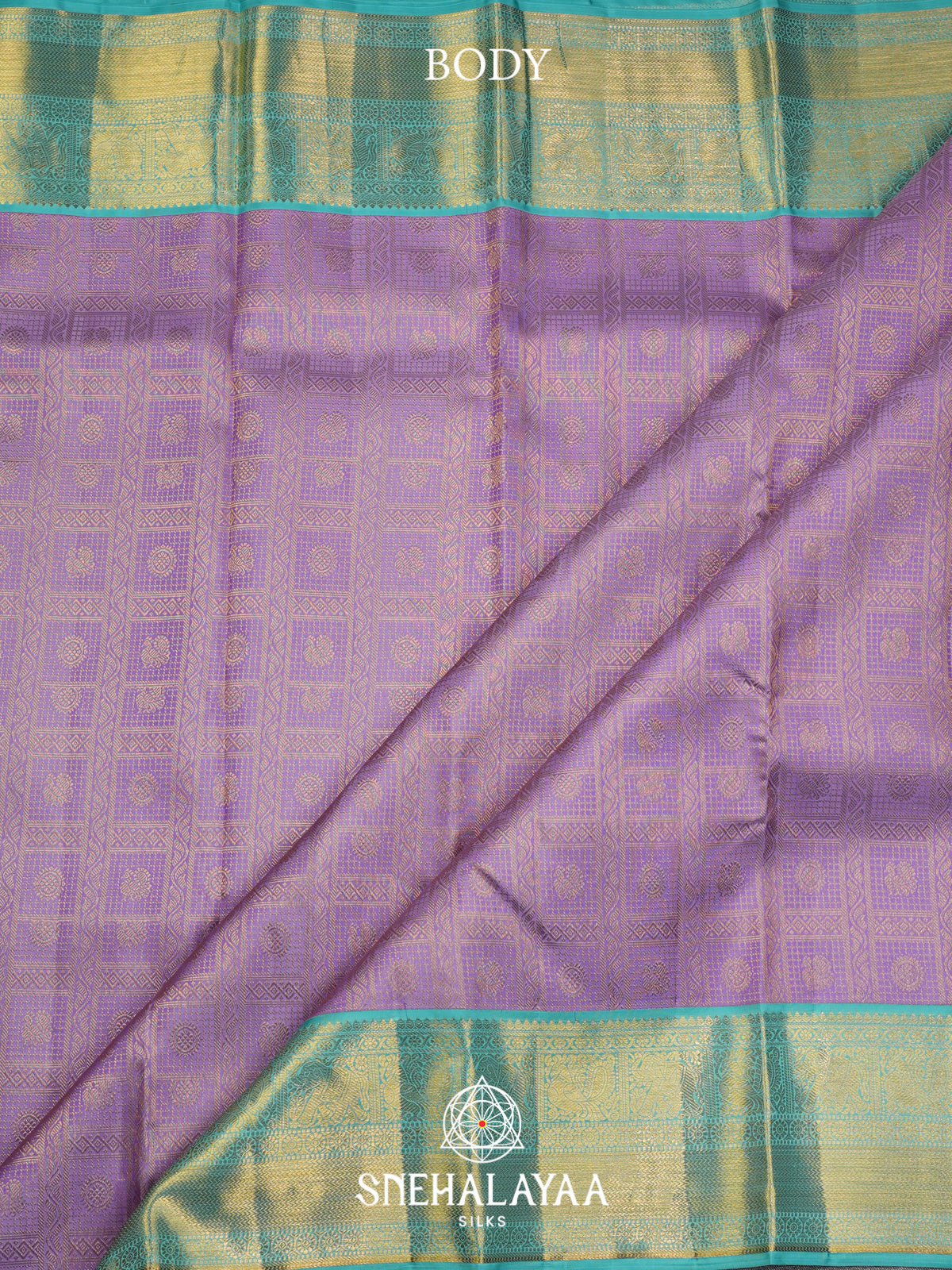 Lilac Kanjivaram Silk Saree