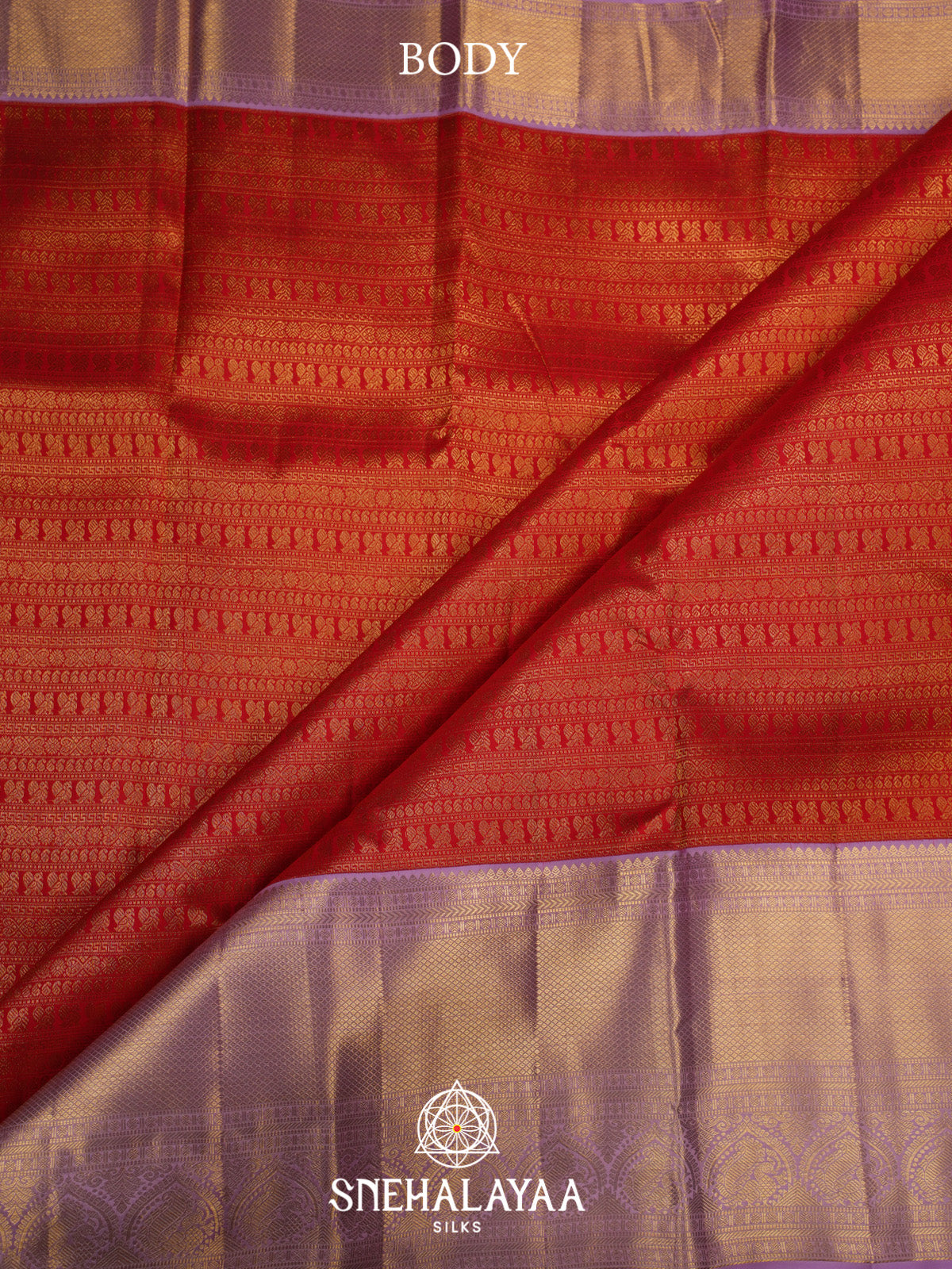 Rust Orange Kanjivaram Silk Saree