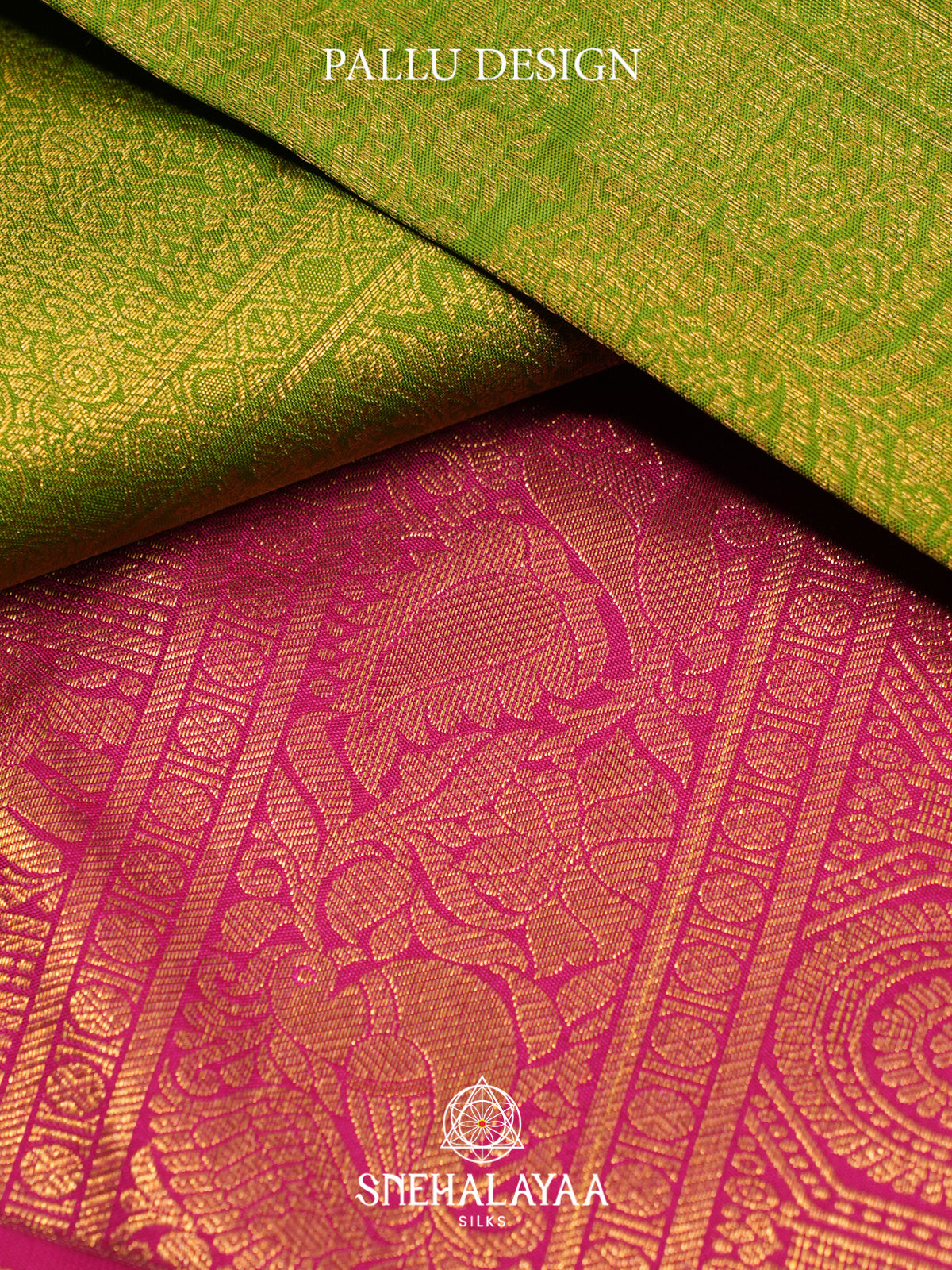 Lime Green Kanjivaram Silk Saree