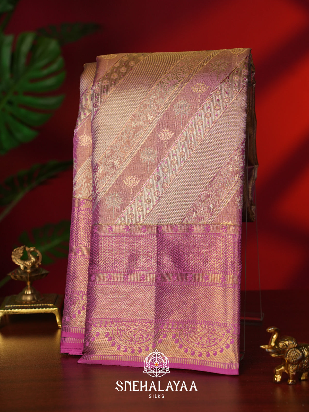 Pink Kanjivaram Silk Saree