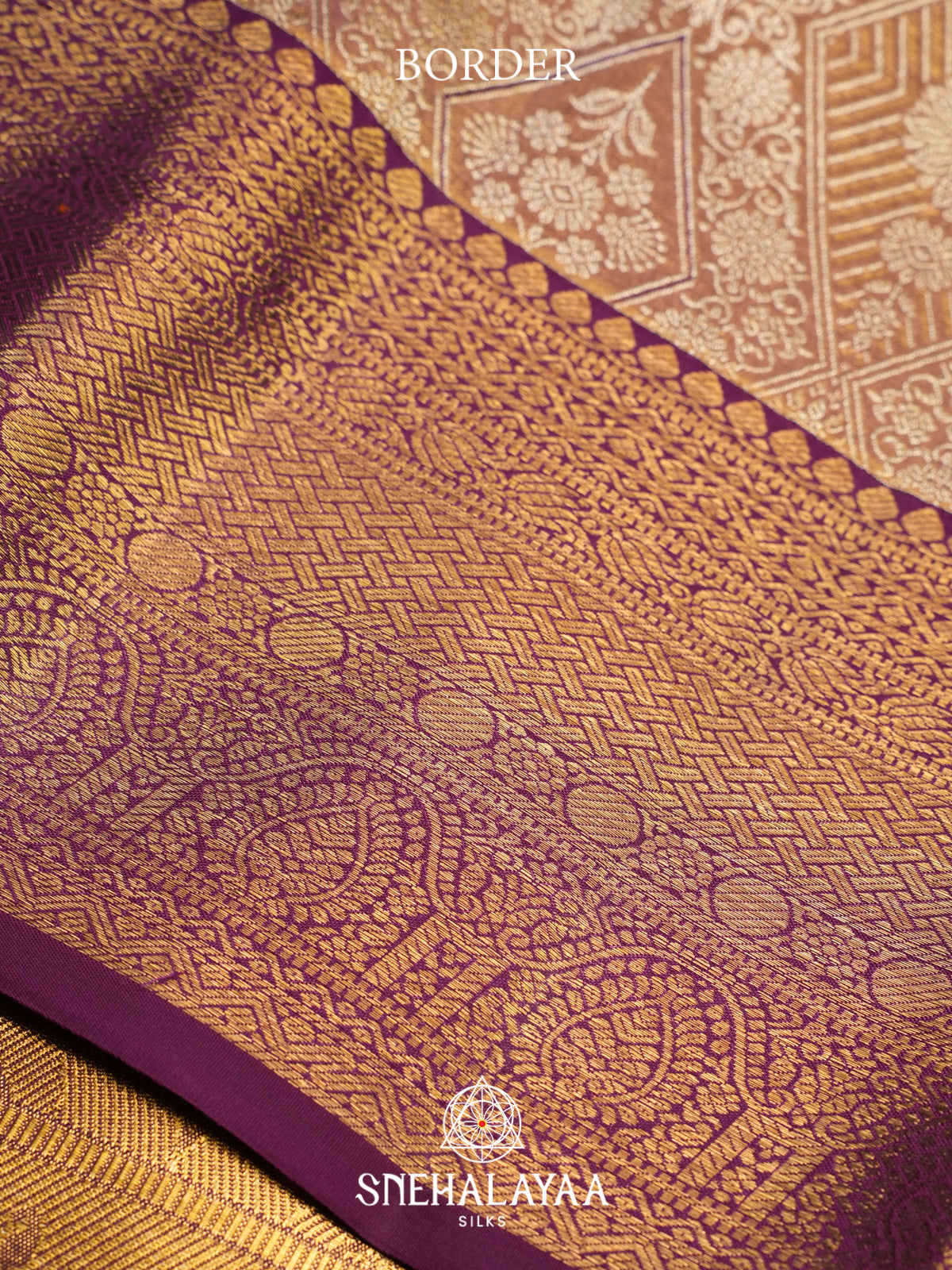 Beige Gold Kanjivaram Silk Saree