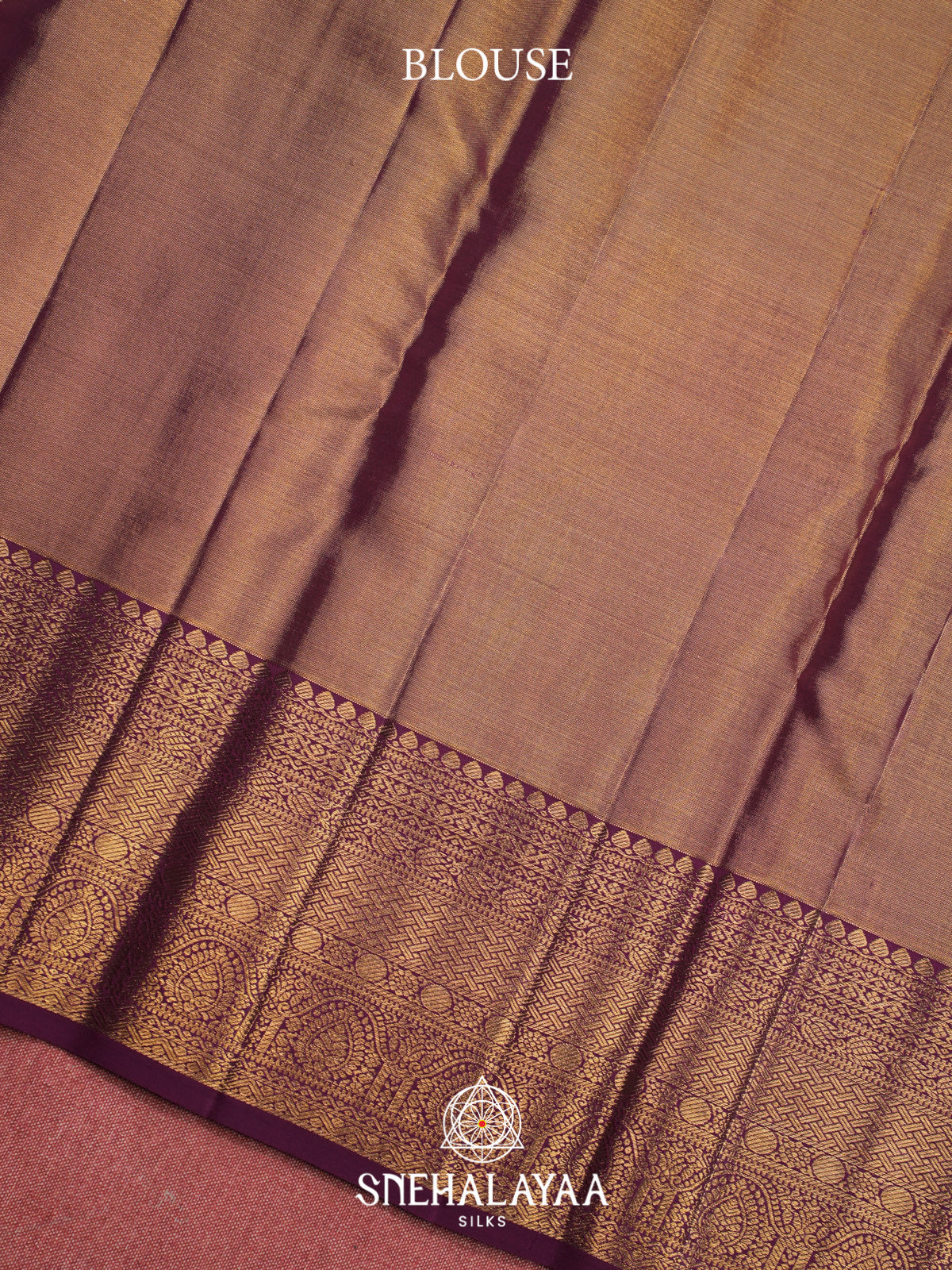 Beige Gold Kanjivaram Silk Saree
