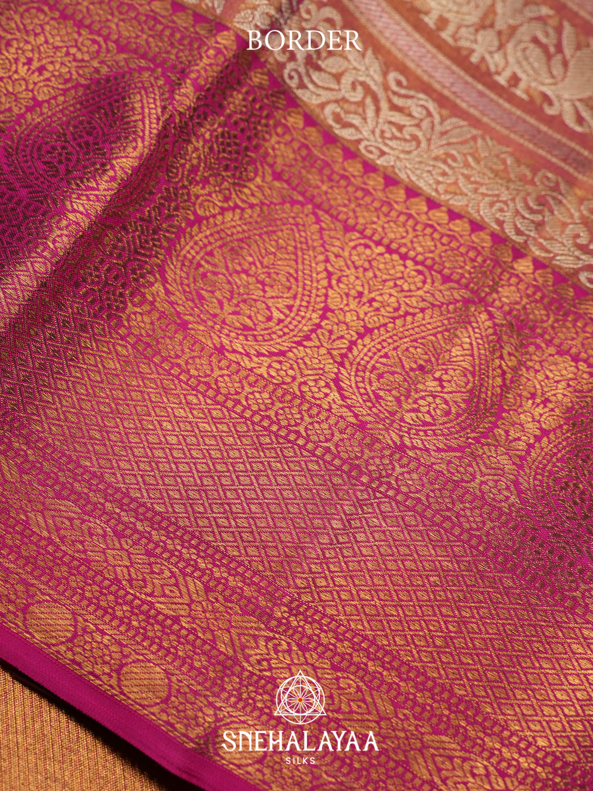 Rose Pink Kanjivaram Silk Saree