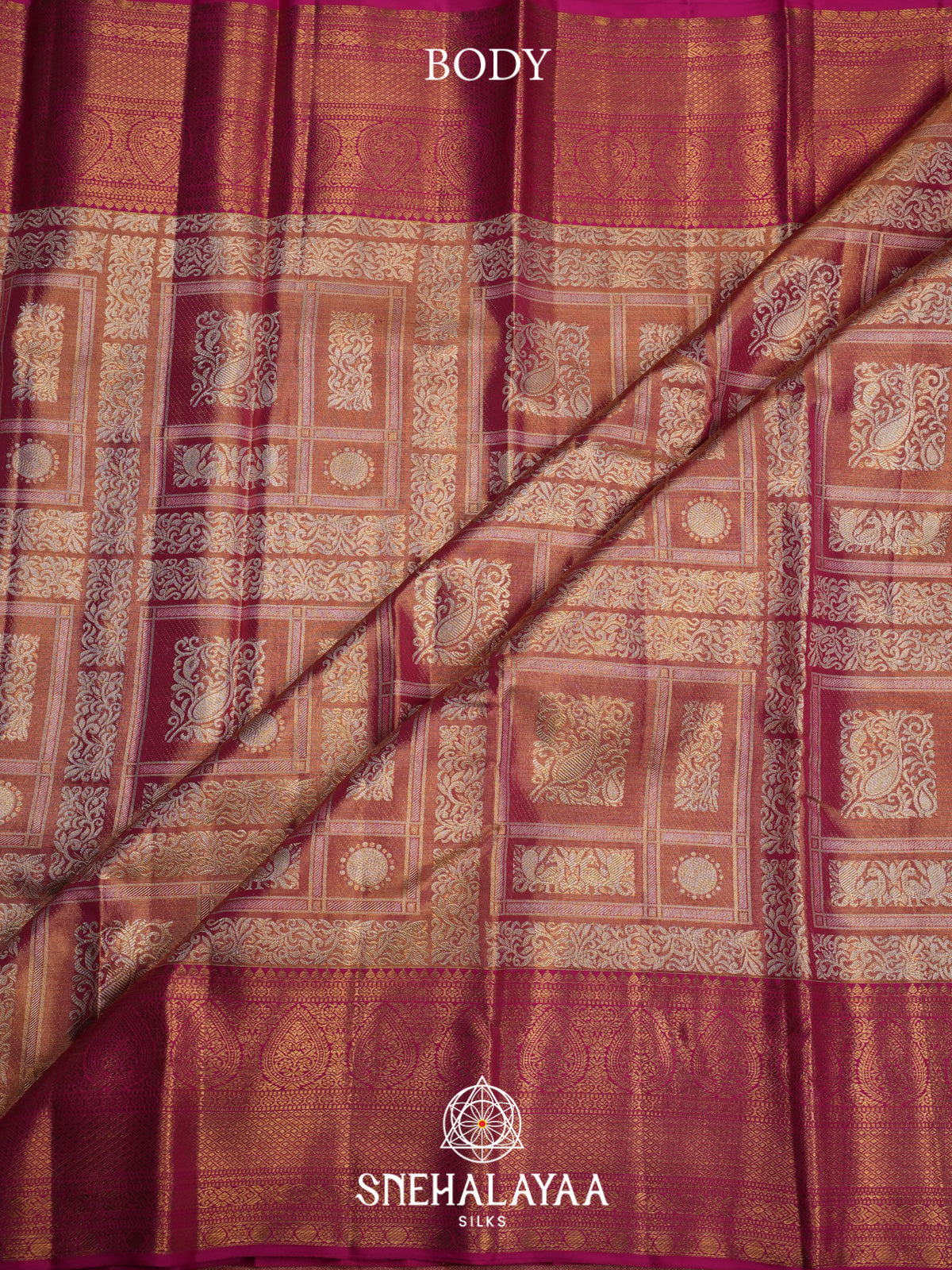 Rose Pink Kanjivaram Silk Saree