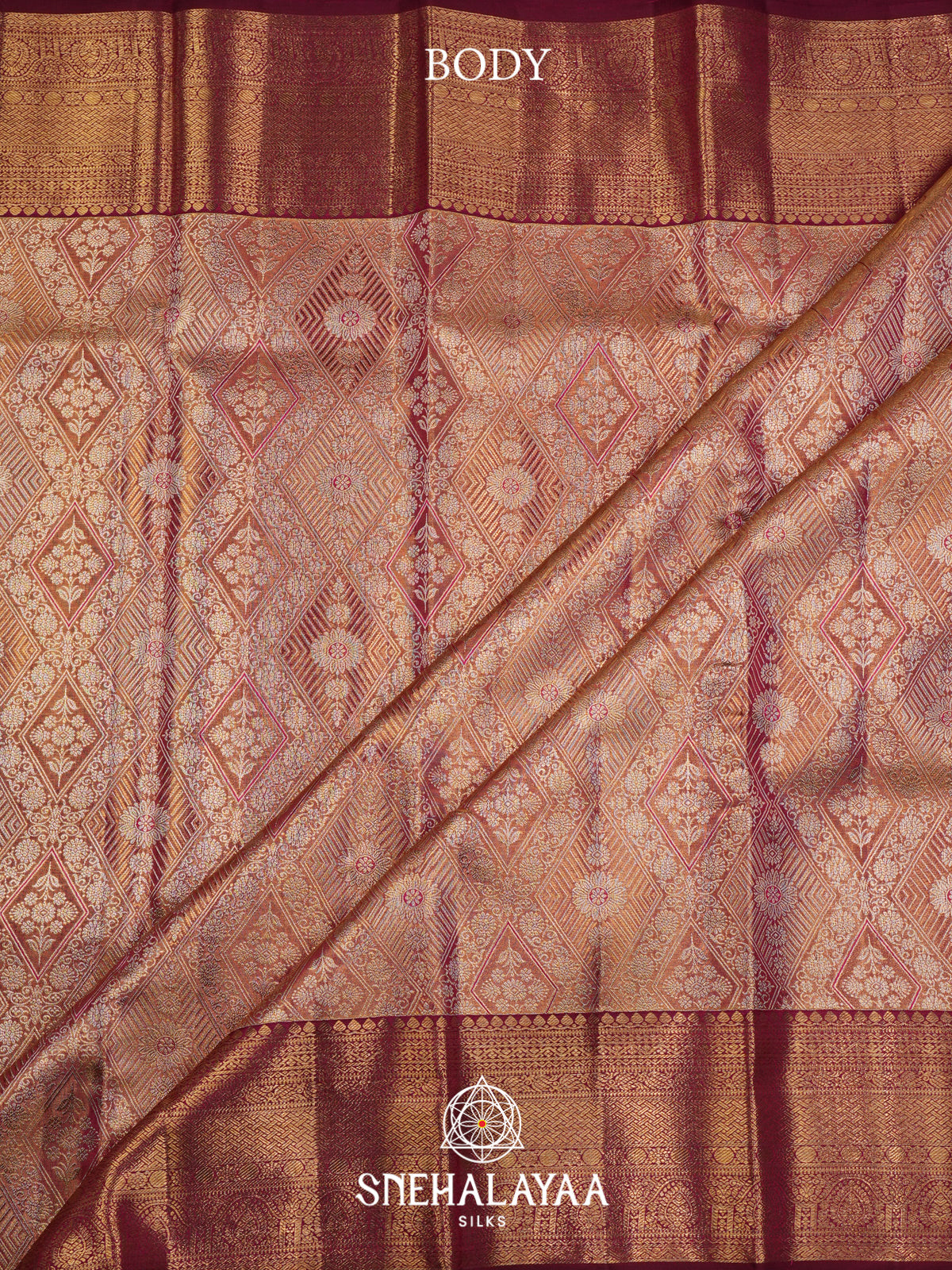 Rose Pink Kanjivaram Silk Saree