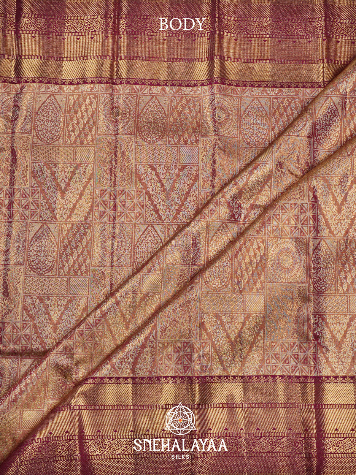 Rose Pink Kanjivaram Silk Saree
