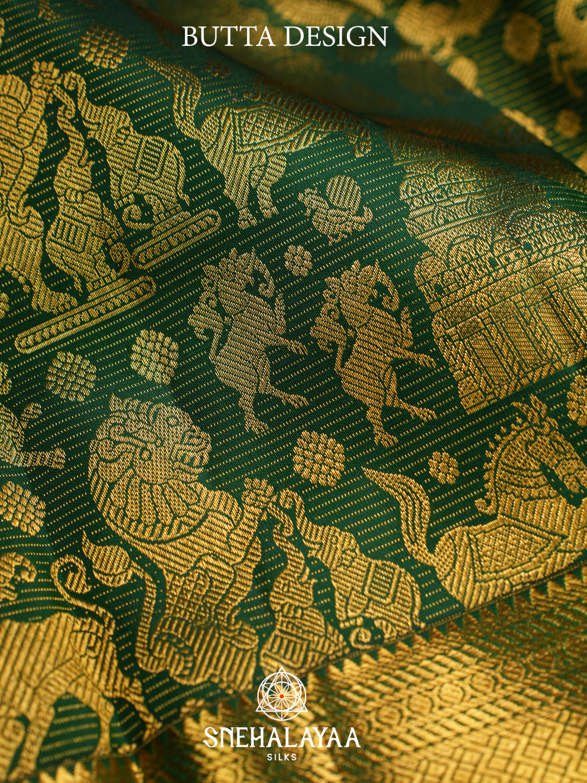 Emerald Green Kanjivaram Silk Saree