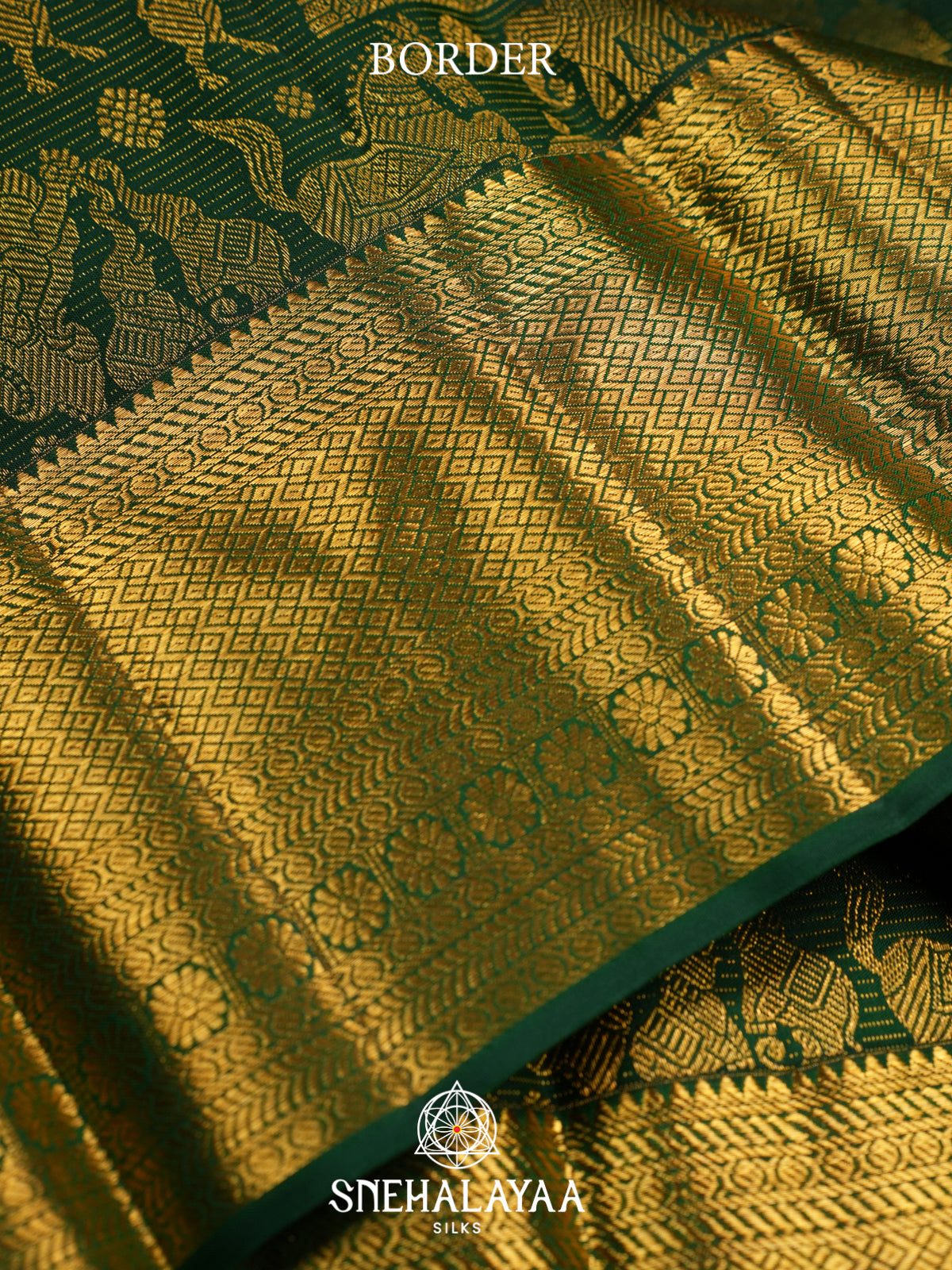 Emerald Green Kanjivaram Silk Saree