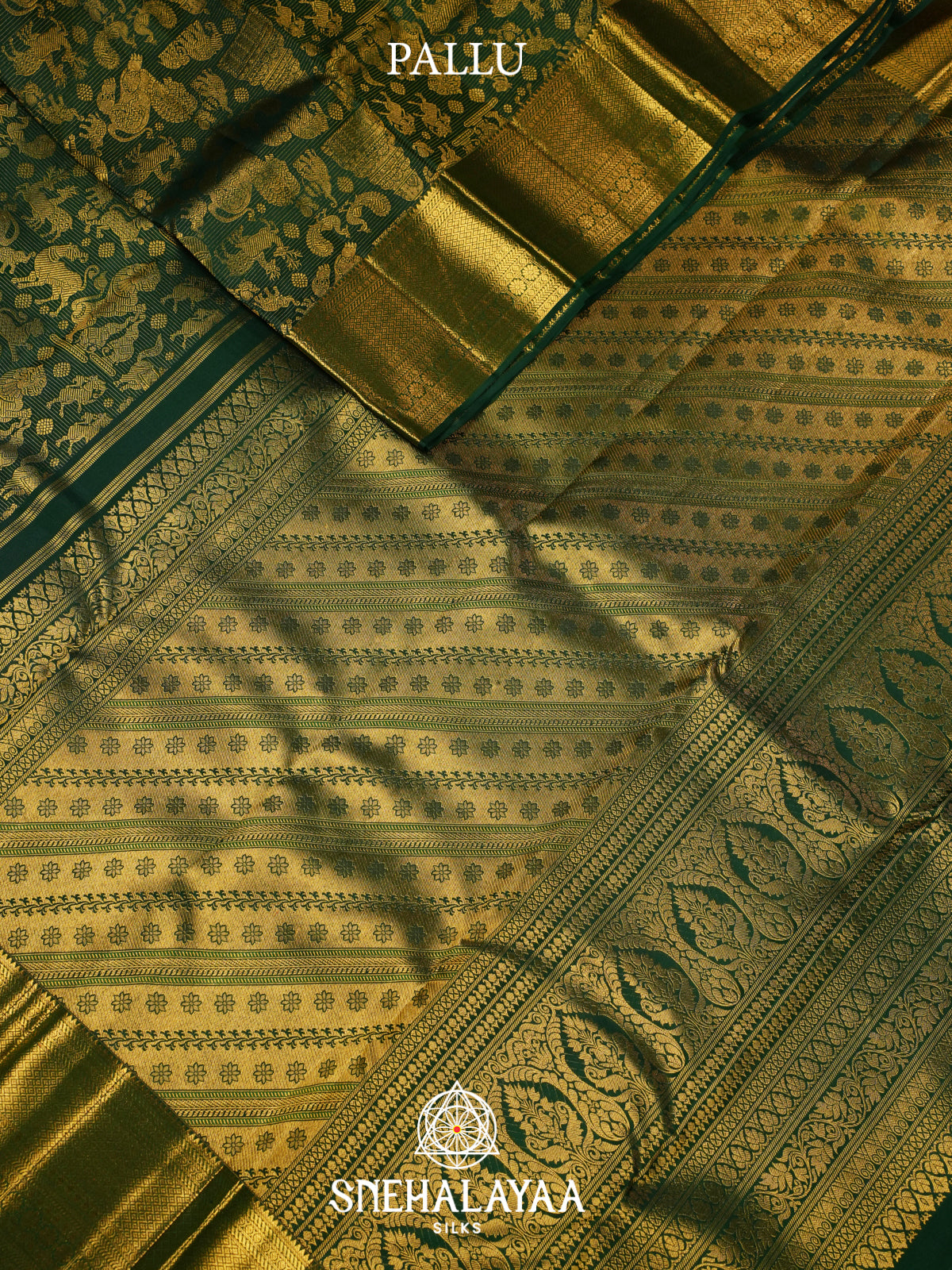 Emerald Green Kanjivaram Silk Saree