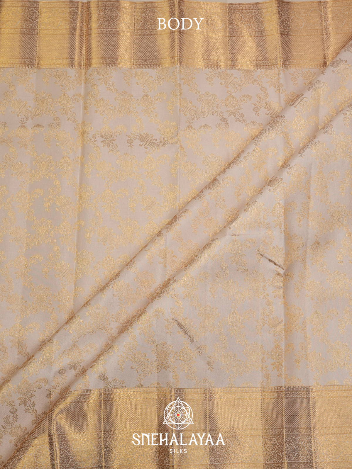 Off White Kanjivaram Silk Saree