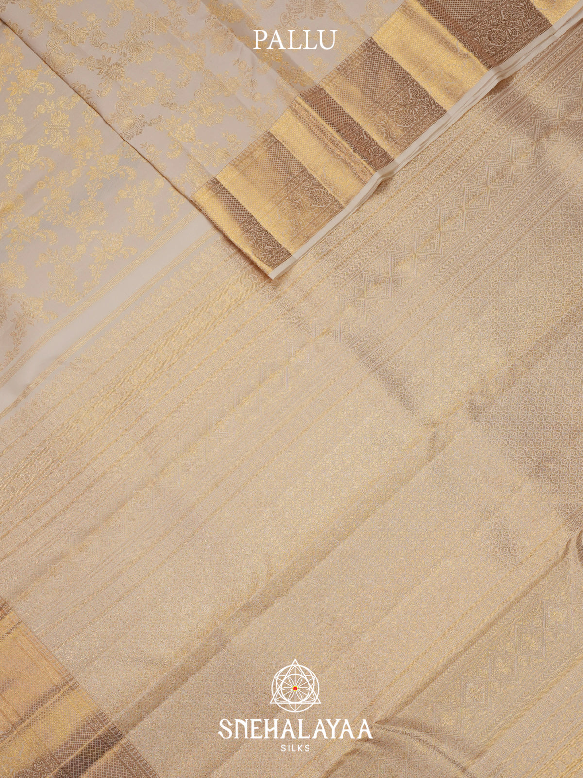 Off White Kanjivaram Silk Saree