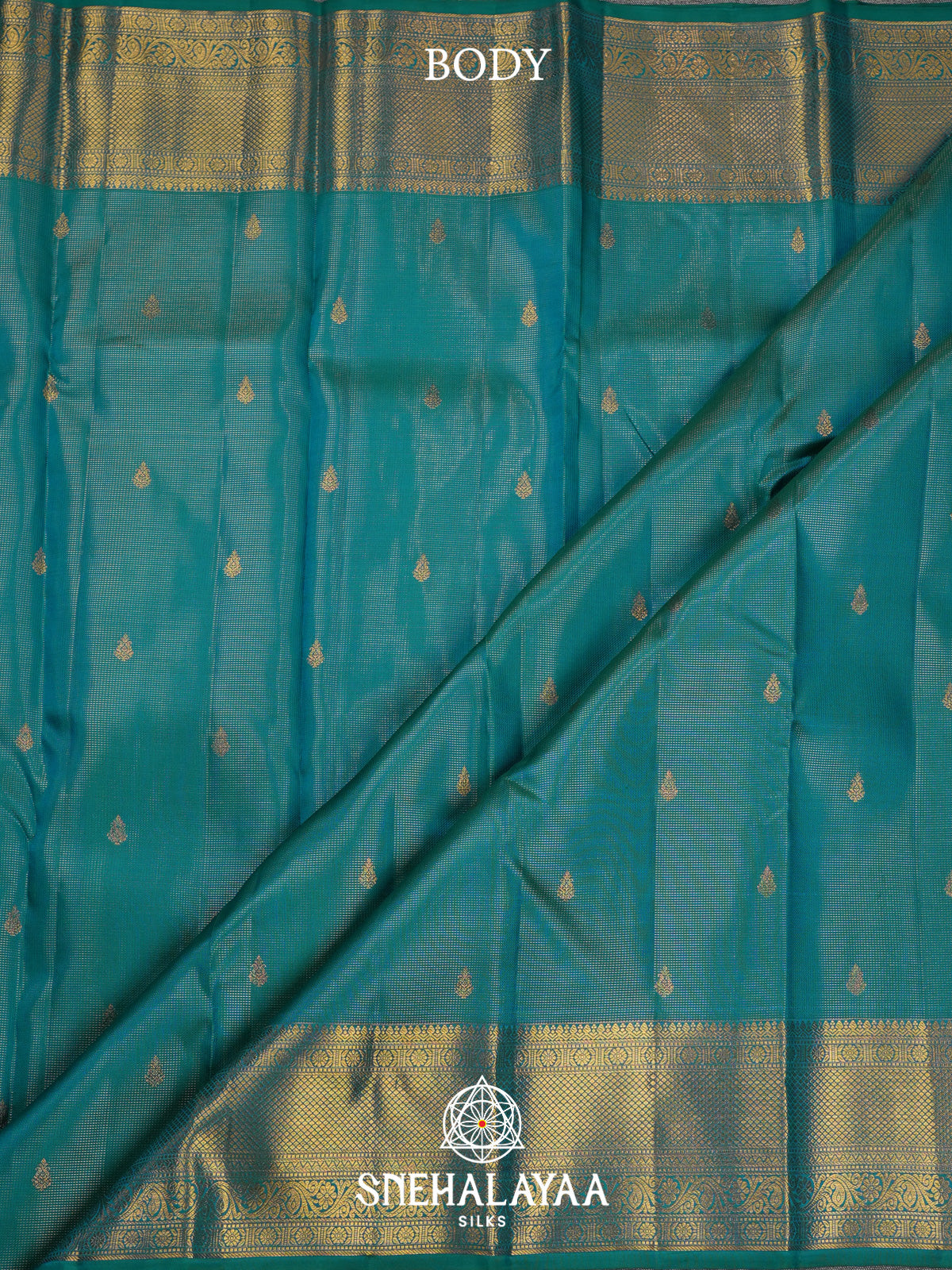 Teal Green Kanjivaram Silk Saree
