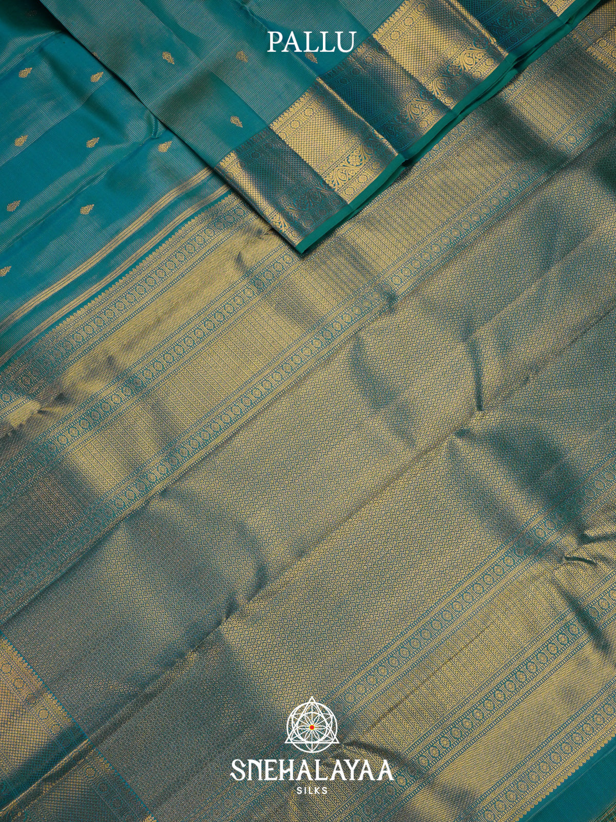 Teal Green Kanjivaram Silk Saree