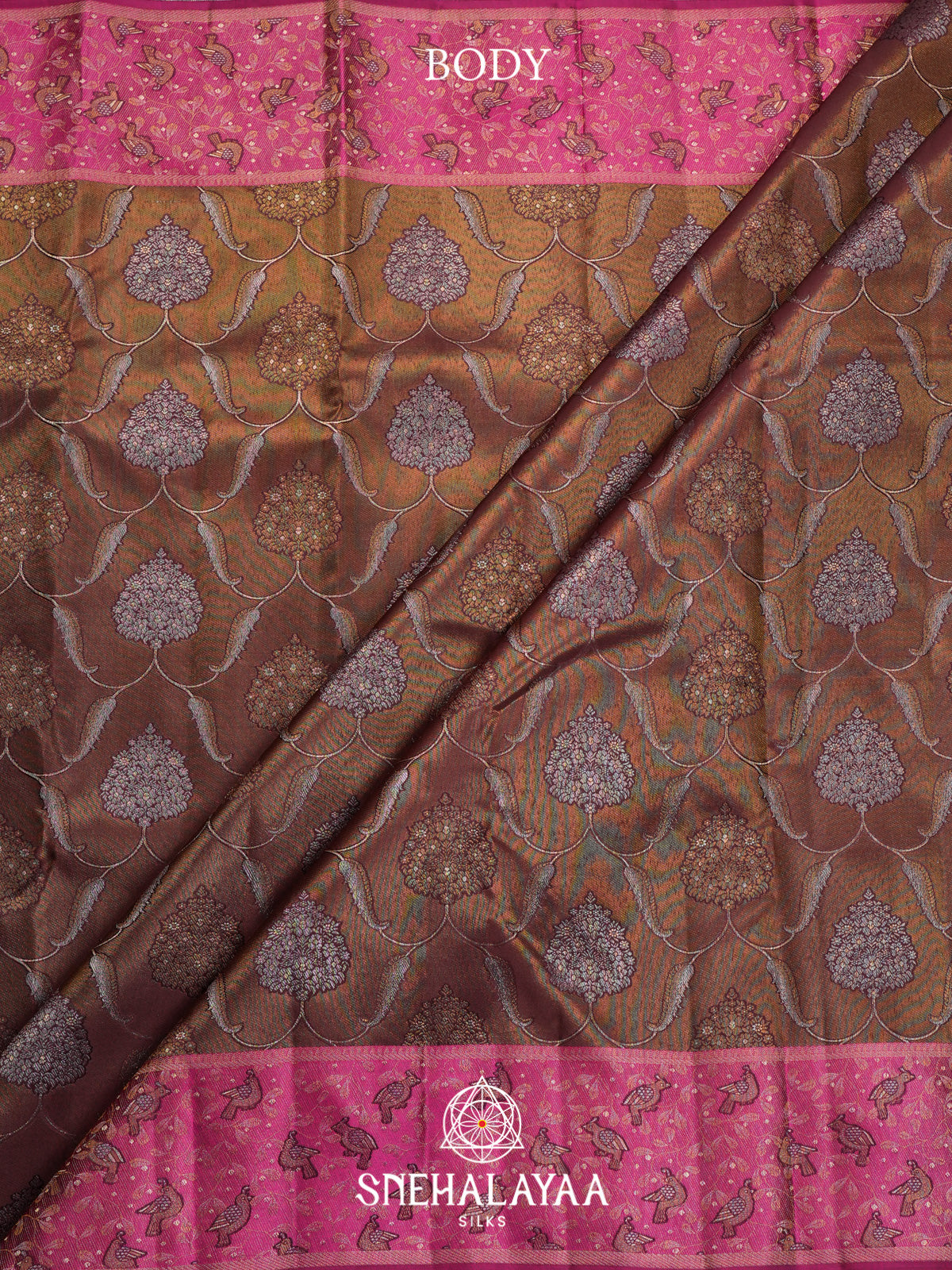 Brown Kanjivaram Silk Saree