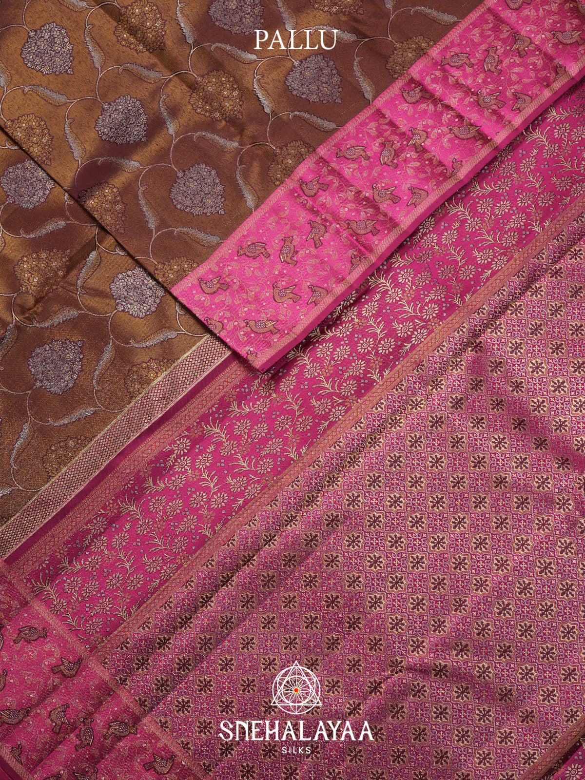 Brown Kanjivaram Silk Saree
