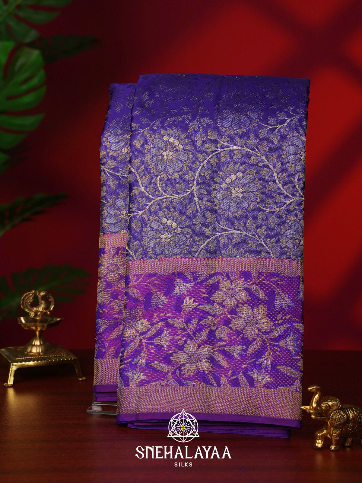 Purple Kanjivaram Silk Saree