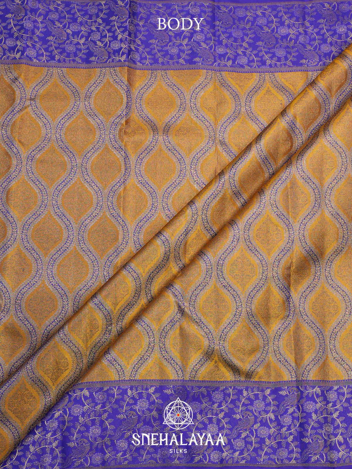 Mustard Yellow Kanjivaram Silk Saree