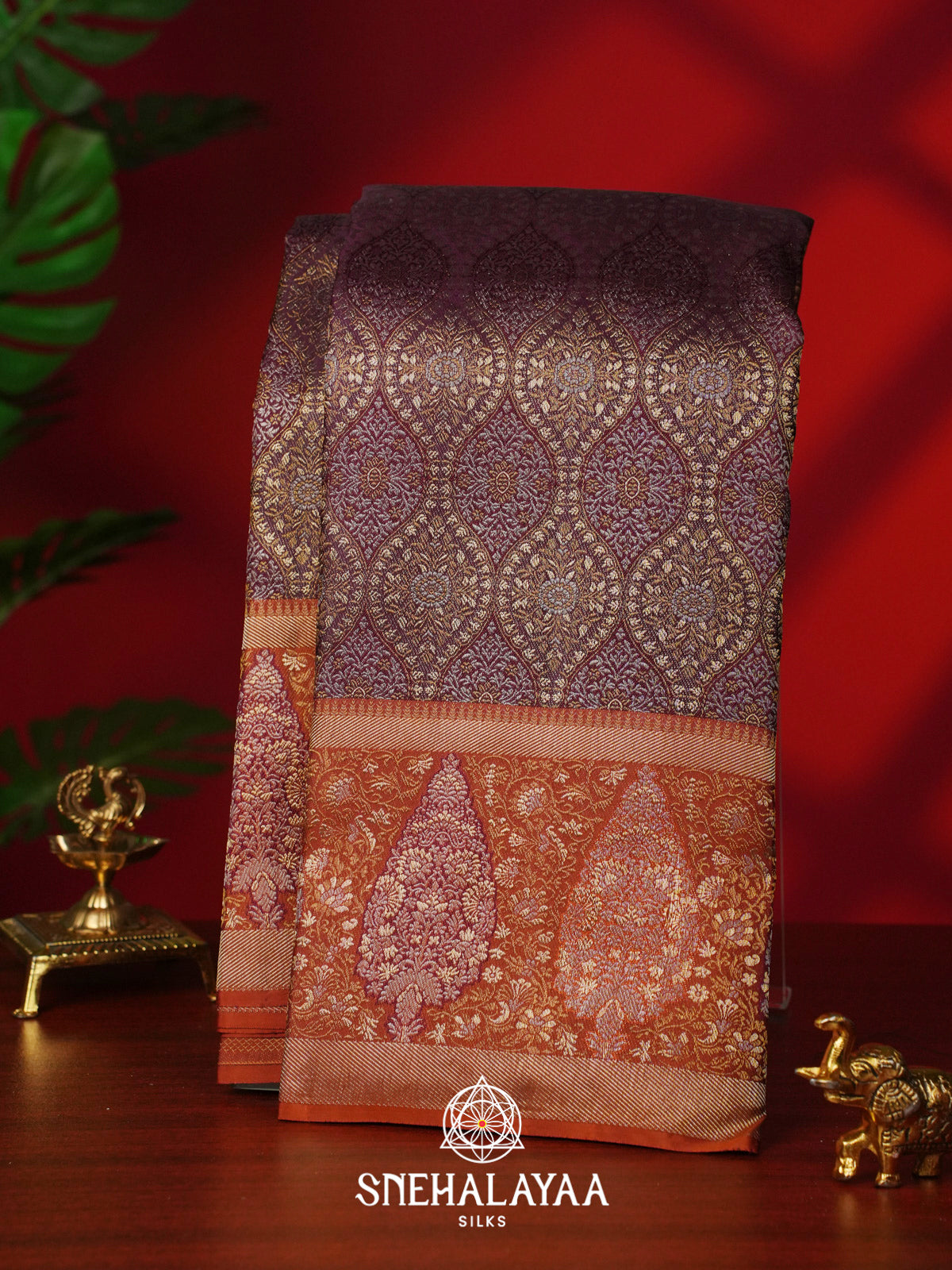 Purple Kanjivaram Silk Saree