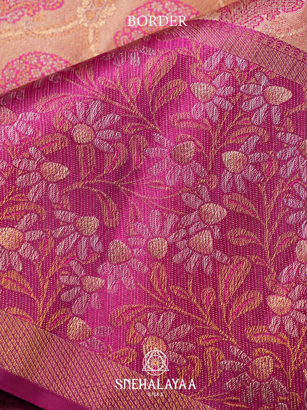 Rose Pink Kanjivaram Silk Saree