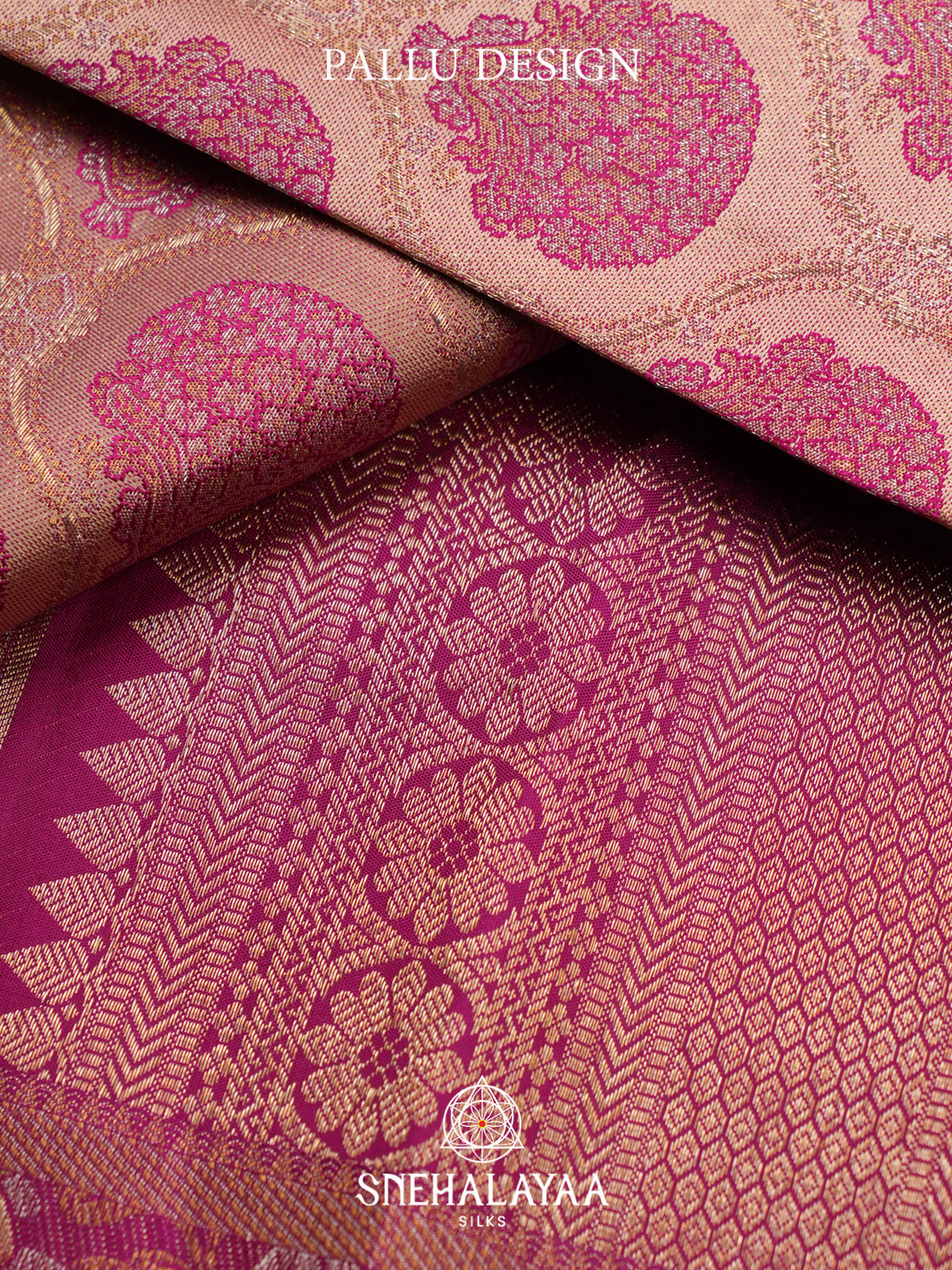 Rose Pink Kanjivaram Silk Saree