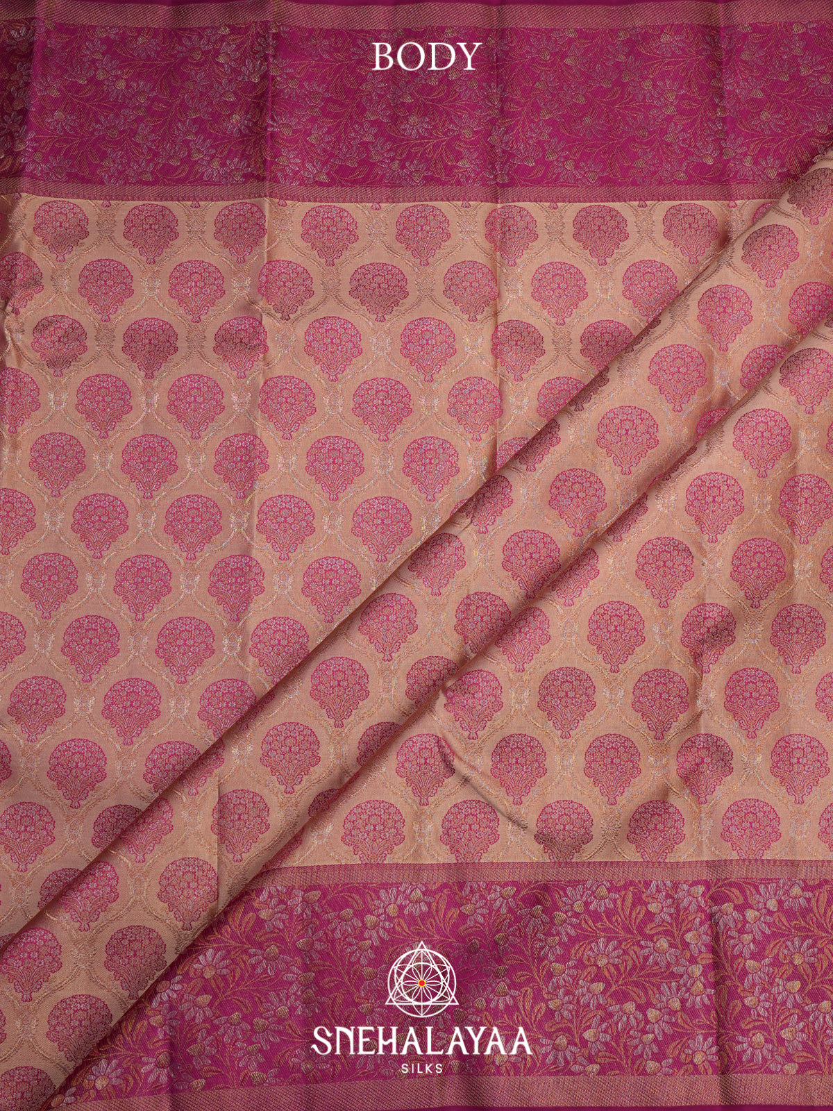 Rose Pink Kanjivaram Silk Saree