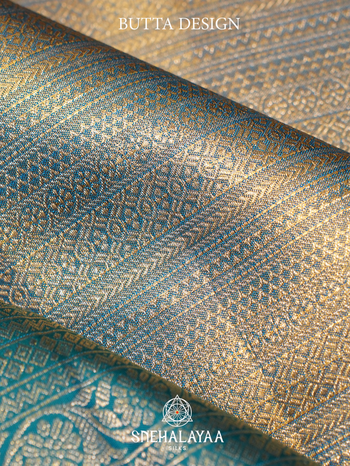 Teal Blue Kanjivaram Silk Saree