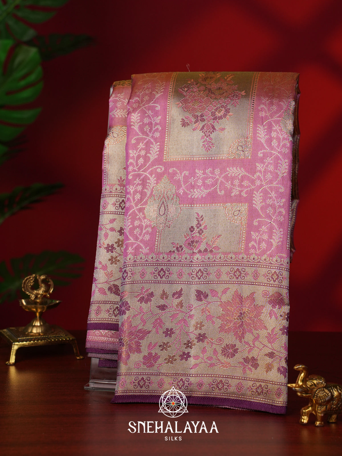 Pink Kanjivaram Silk Saree