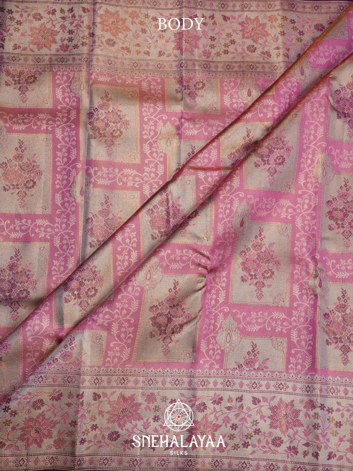Pink Kanjivaram Silk Saree