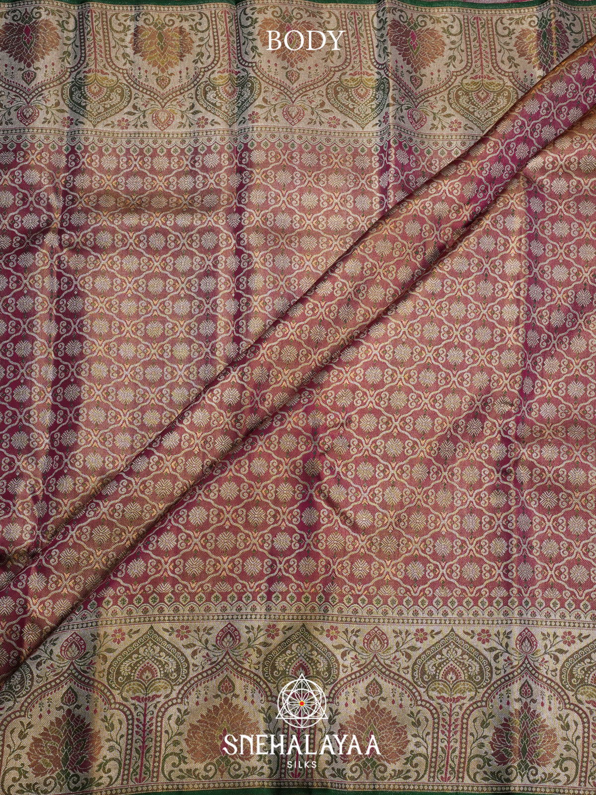 Rose Pink Kanjivaram Silk Saree
