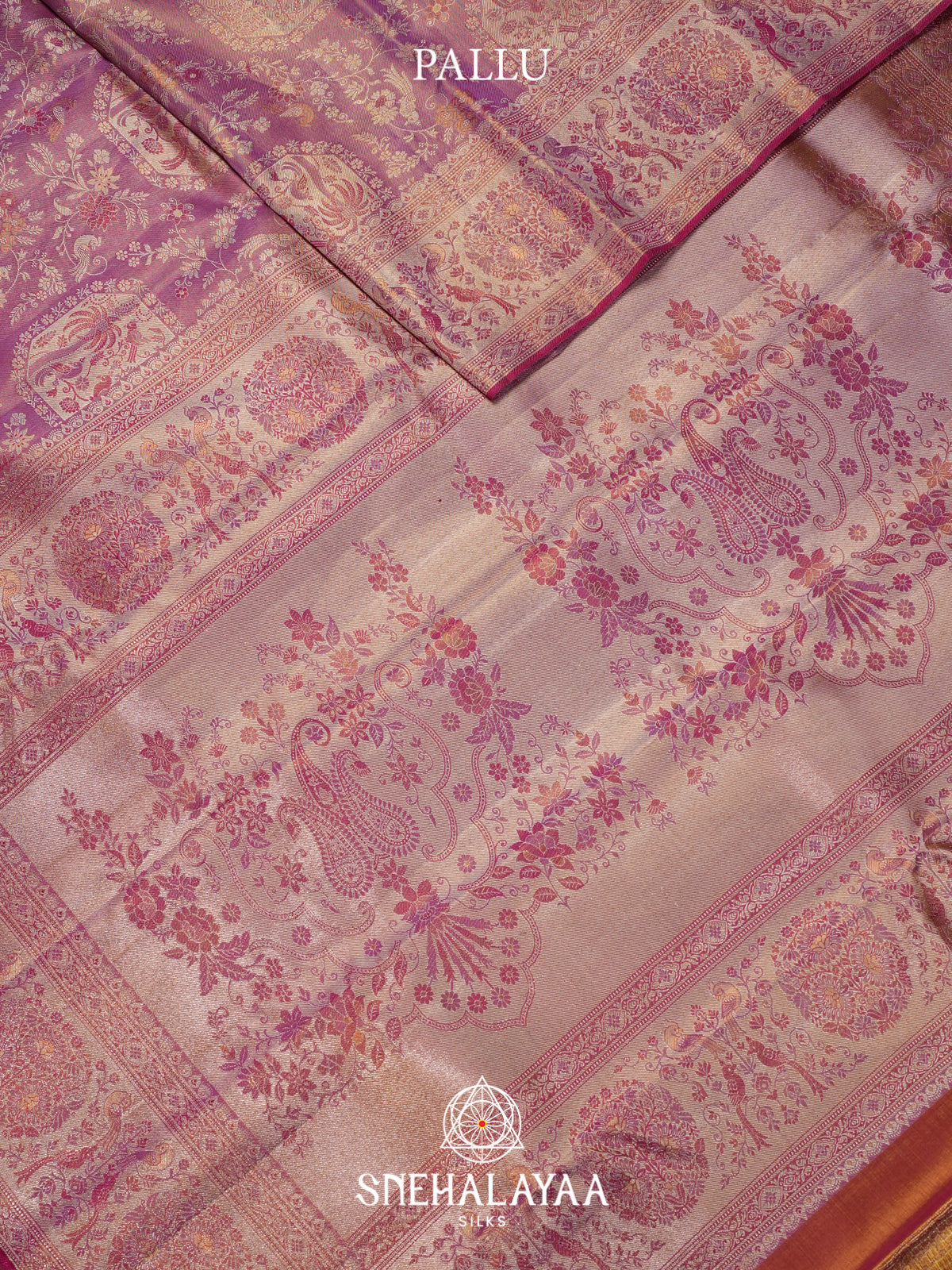 Rose Pink Kanjivaram Silk Saree