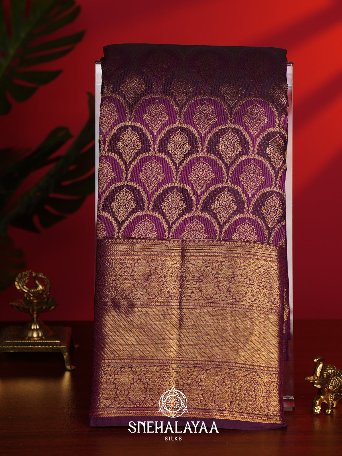 Magenta Kanjivaram Silk Saree