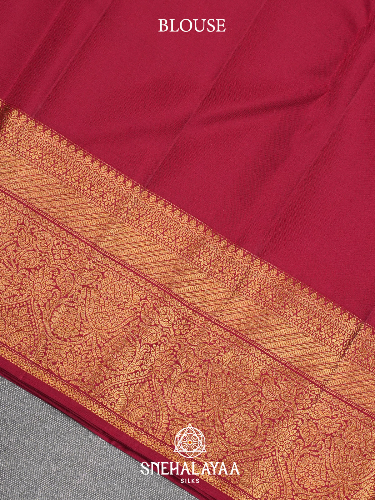 Ruby Red Kanjivaram Silk Saree
