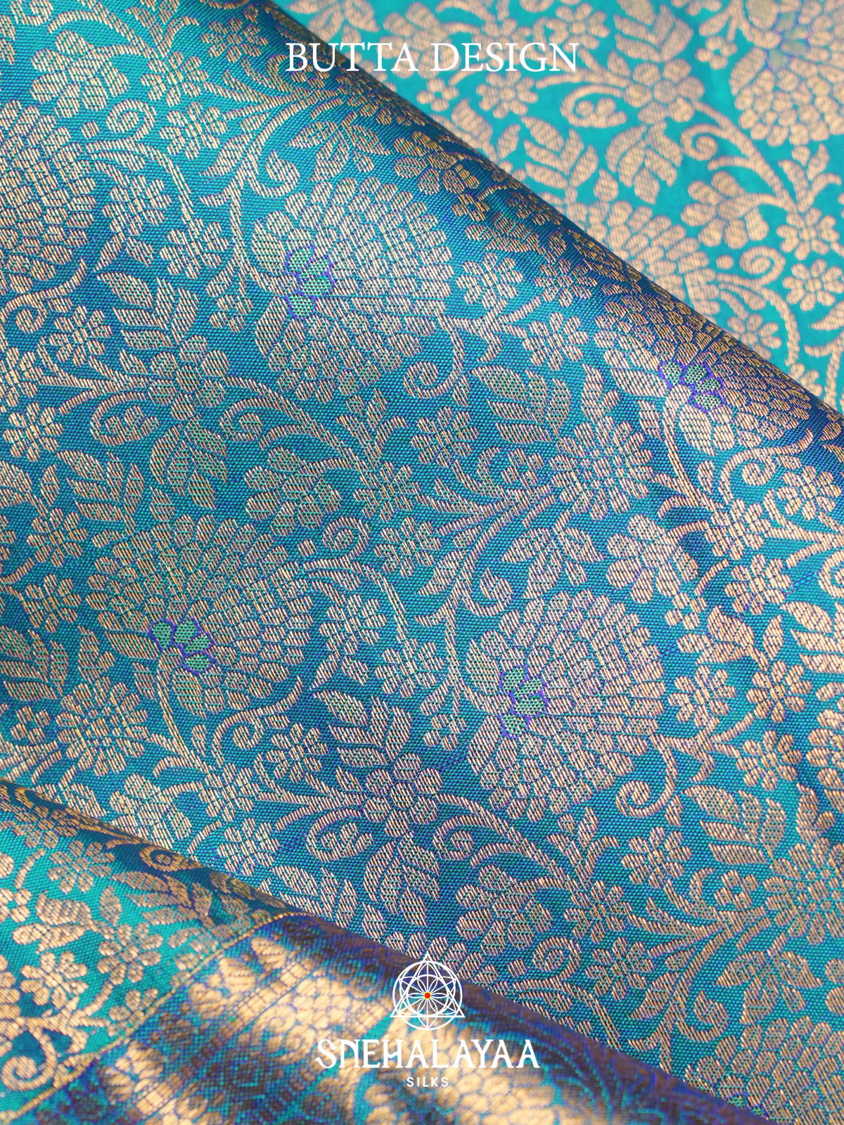 Teal Blue Kanjivaram Silk Saree