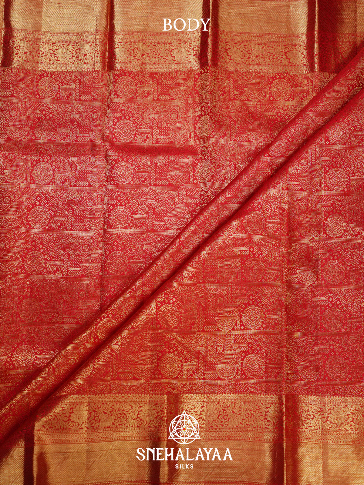 Orange Kanjivaram Silk Saree