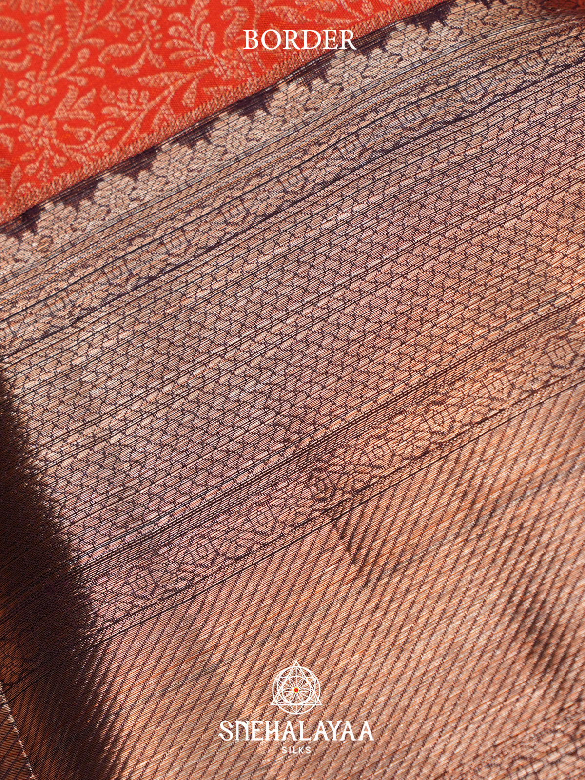 Orange Kanjivaram Silk Saree