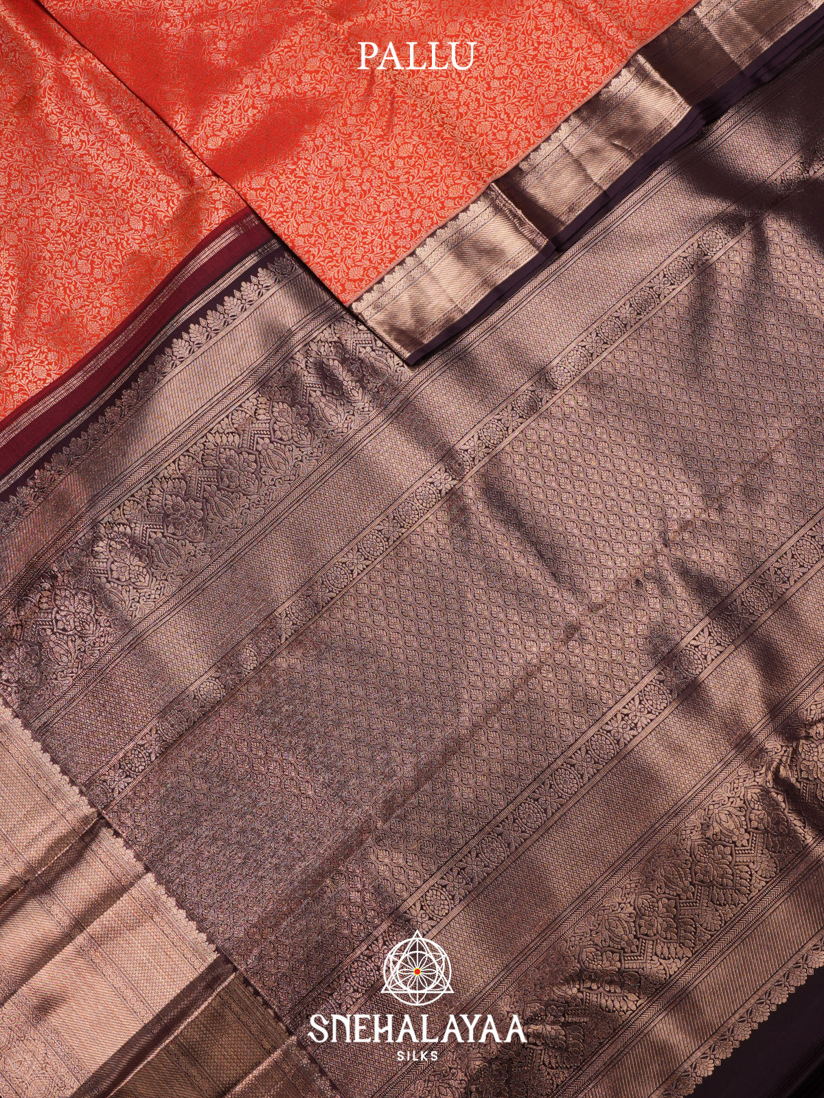 Orange Kanjivaram Silk Saree
