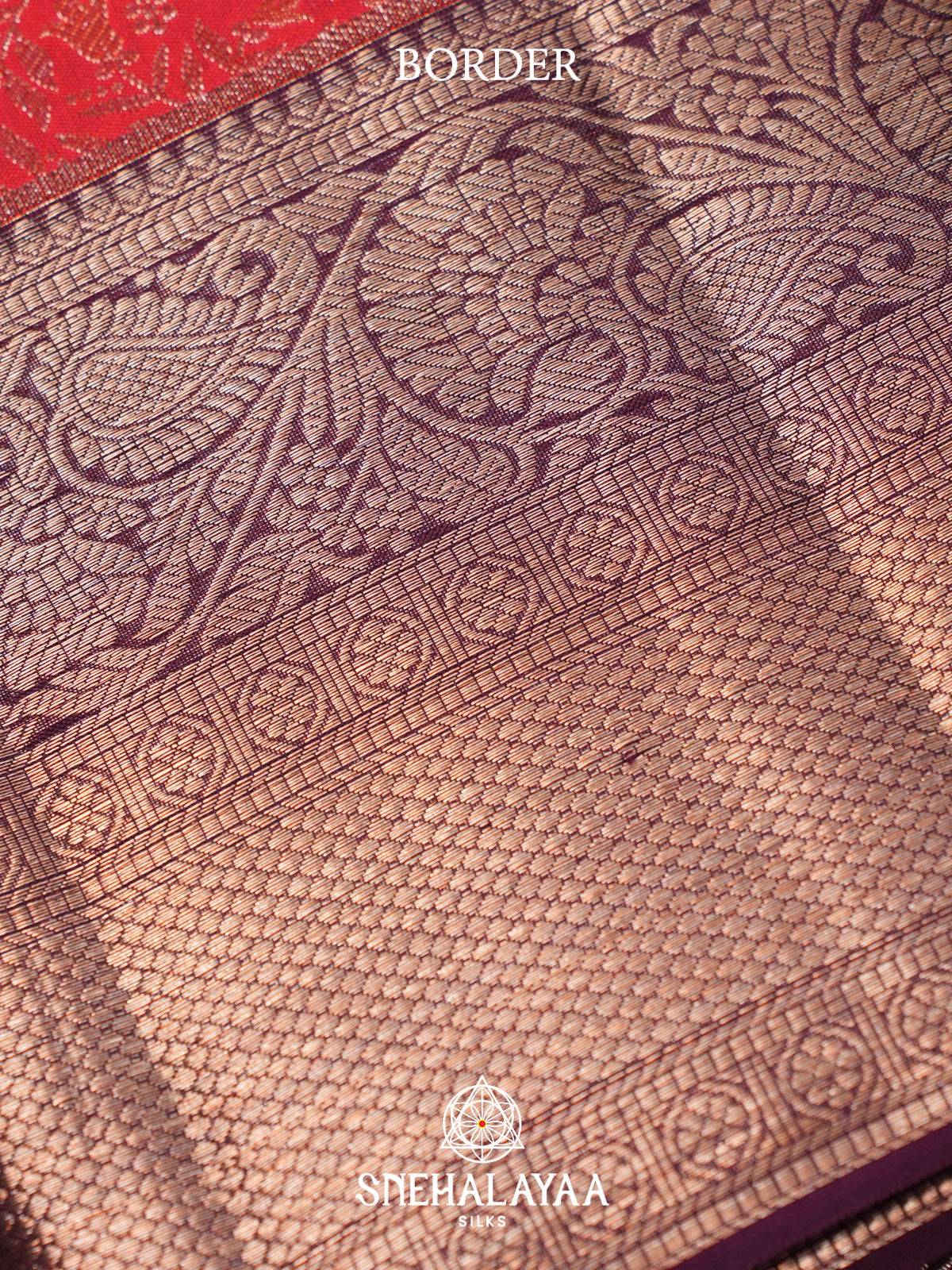 Ruby Red Kanjivaram Silk Saree