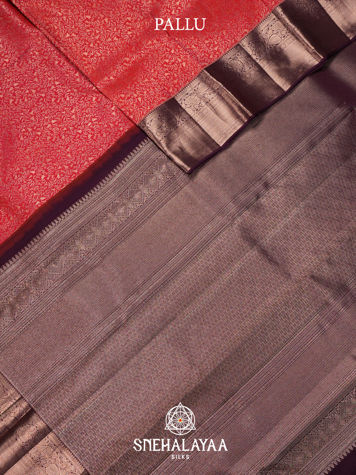 Ruby Red Kanjivaram Silk Saree