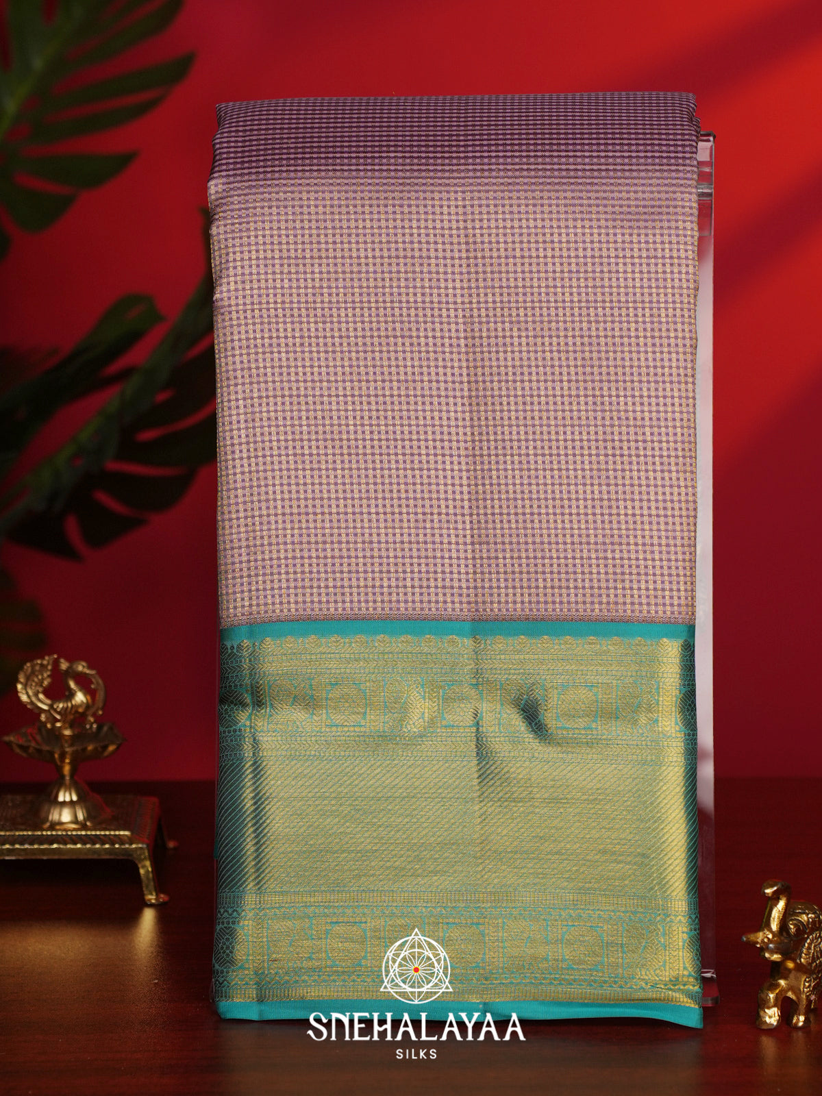 Mauve Pink Kanjivaram Silk Saree