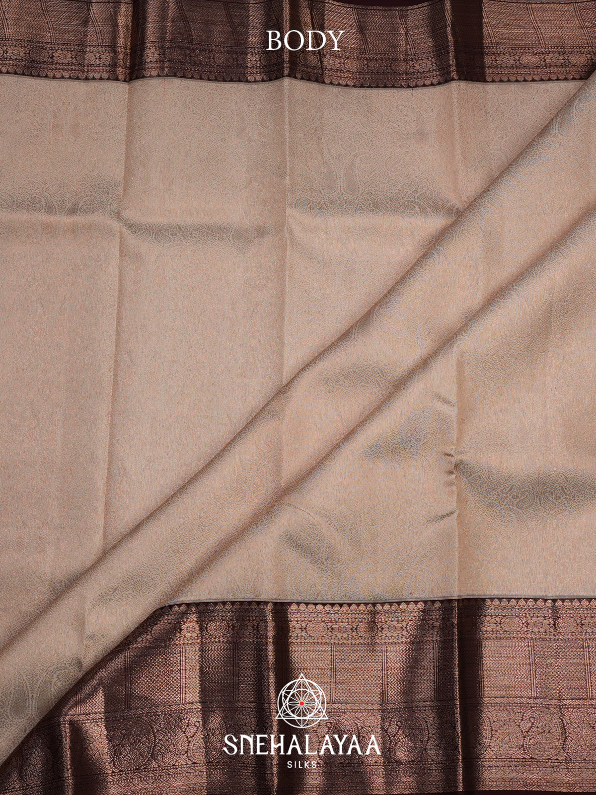 Cream Kanjivaram Silk Saree