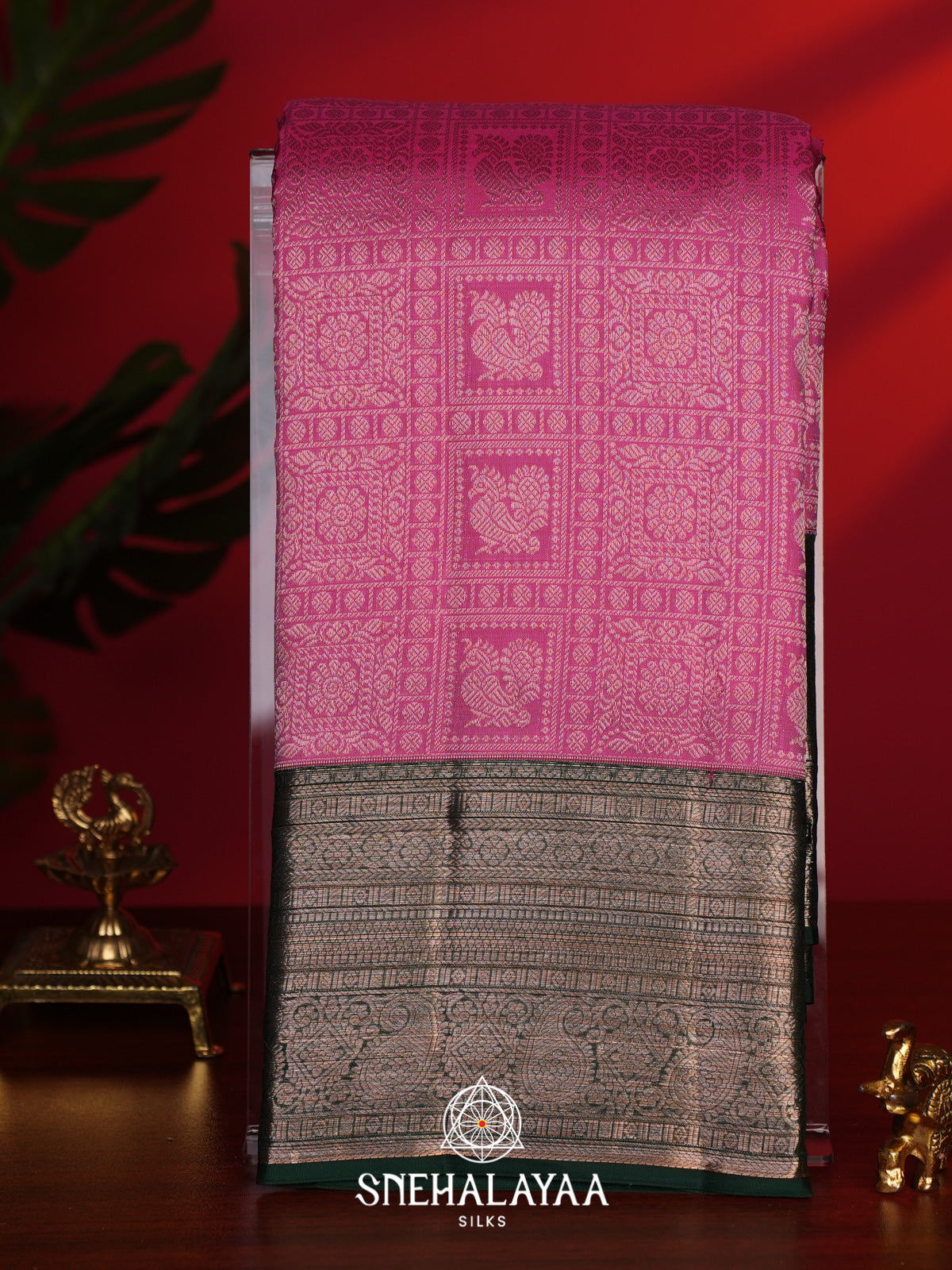 Pink Kanjivaram Silk Saree