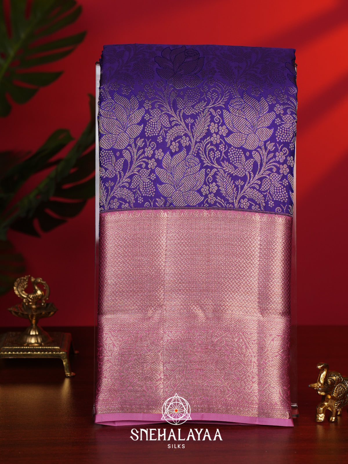 Purple Kanjivaram Silk Saree