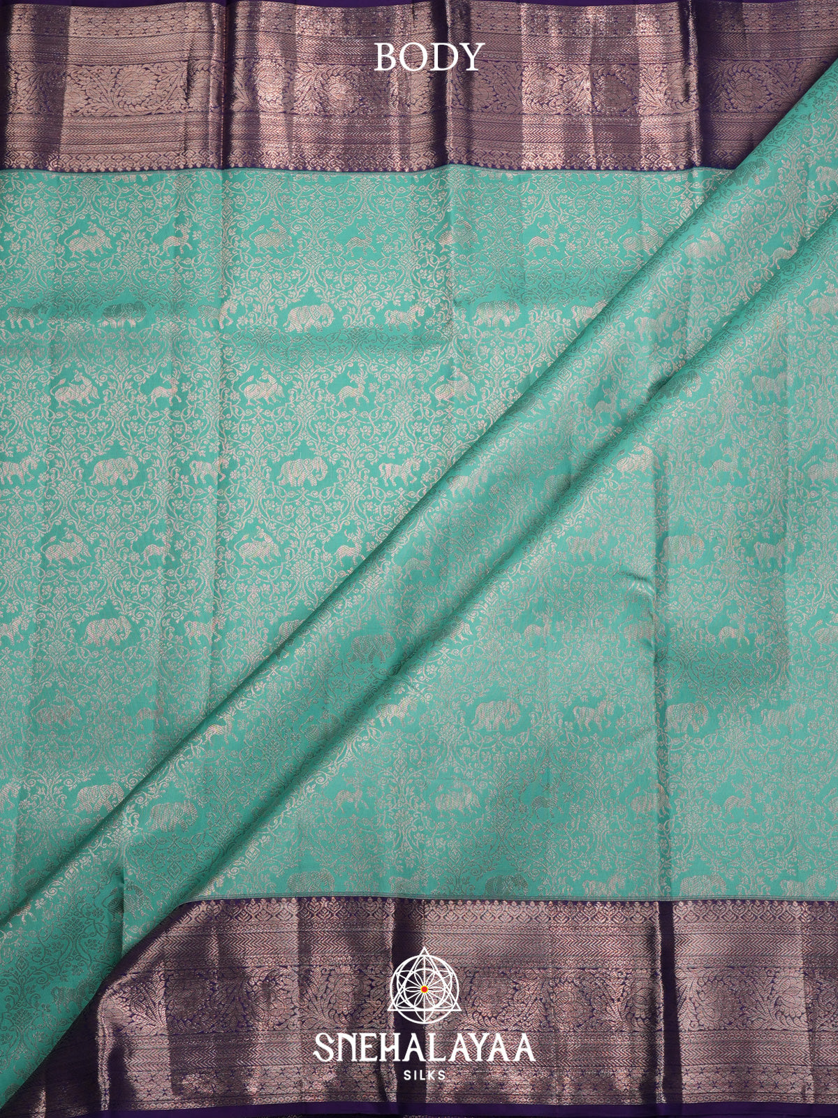 Mint Green Kanjivaram Silk Saree
