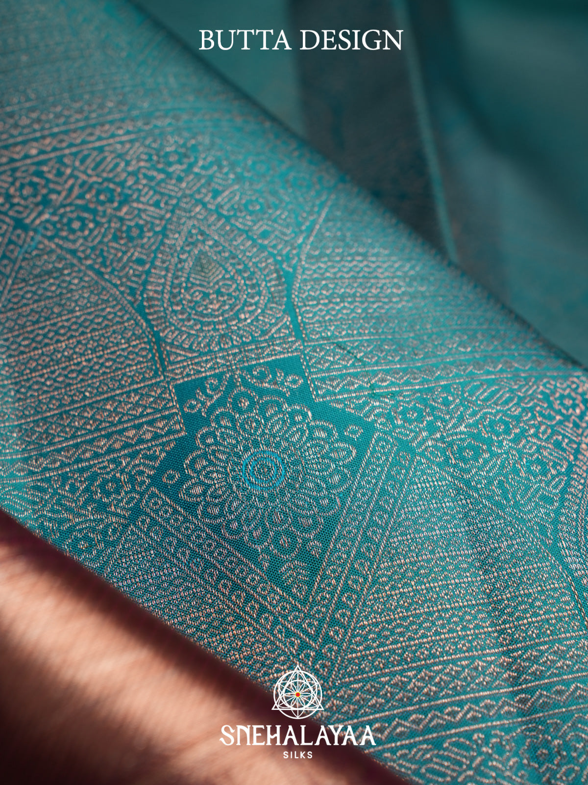 Peacock Blue Kanjivaram Silk Saree
