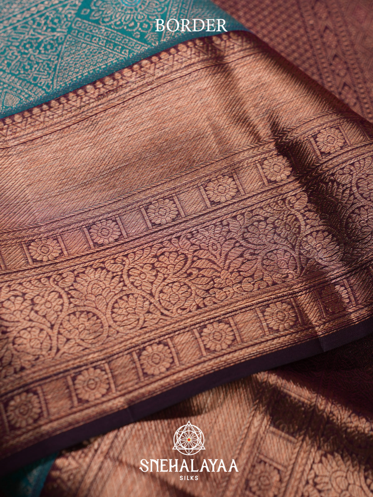 Peacock Blue Kanjivaram Silk Saree