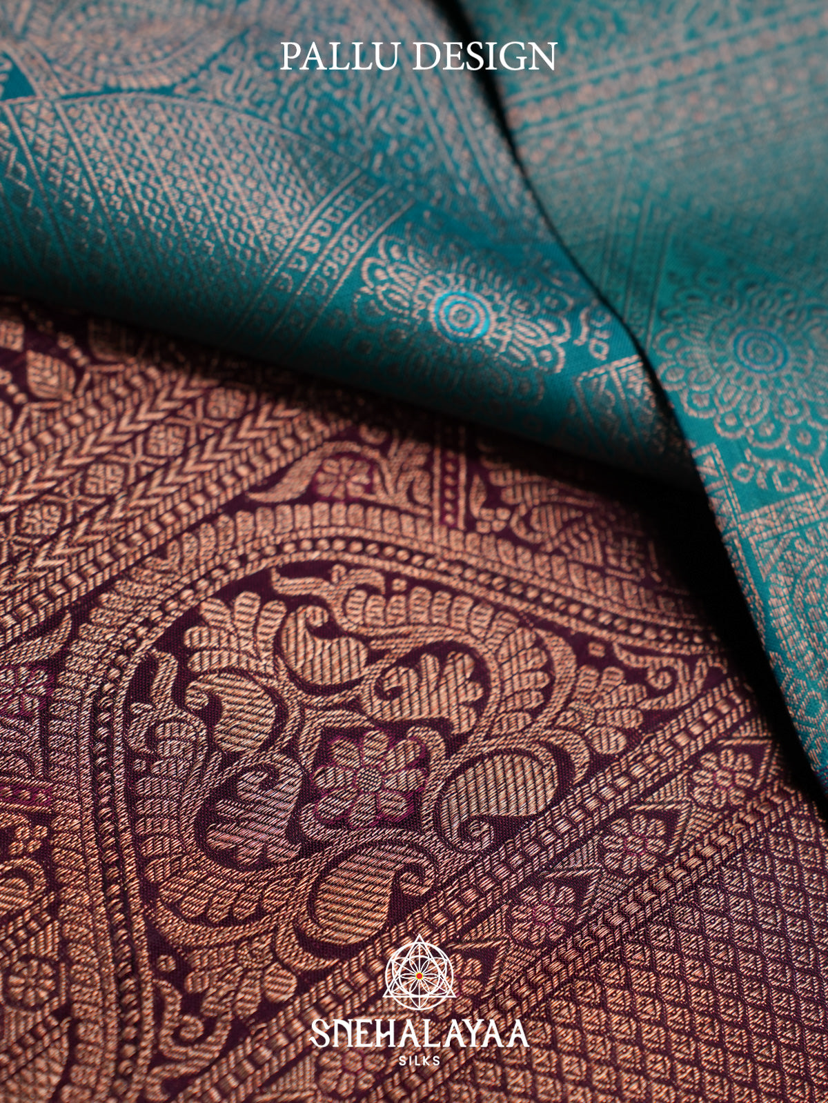 Peacock Blue Kanjivaram Silk Saree