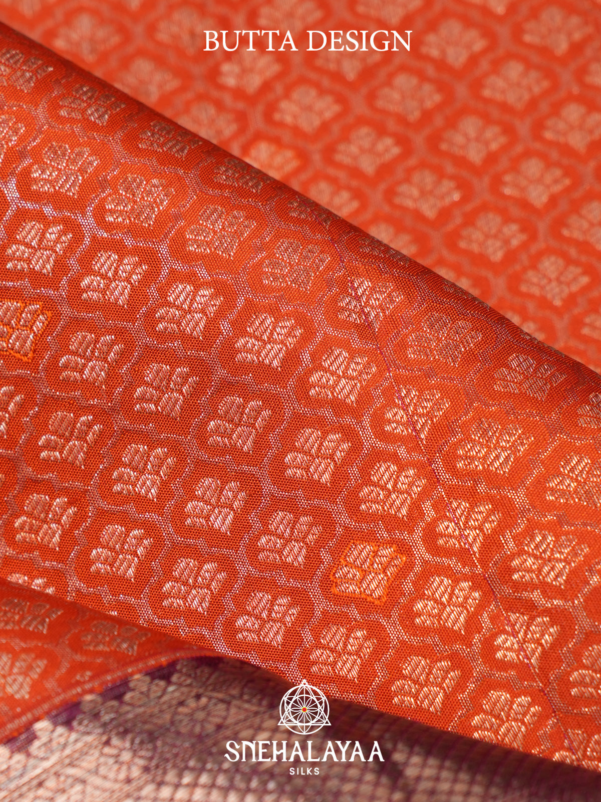 Orange Kanjivaram Silk Saree